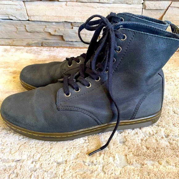 Dr. Martens Other - Dr. Martens Tobias Leather Black Lace Up Combat Boots Chukka High Top: 11